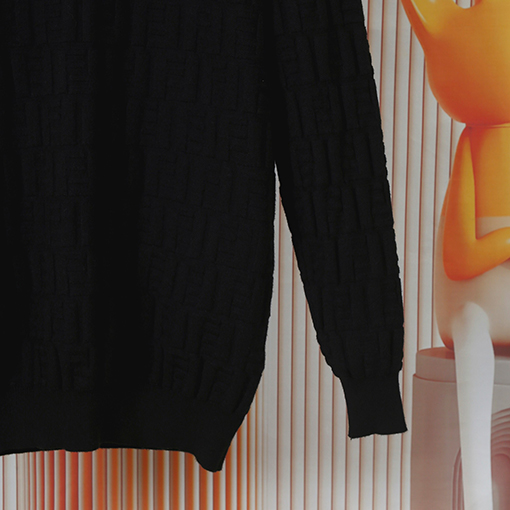 フェンディ ダブルFジャカードロゴニットクルーネックセーター