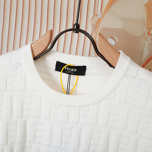 フェンディ ダブルFジャカードロゴニットクルーネックセーター