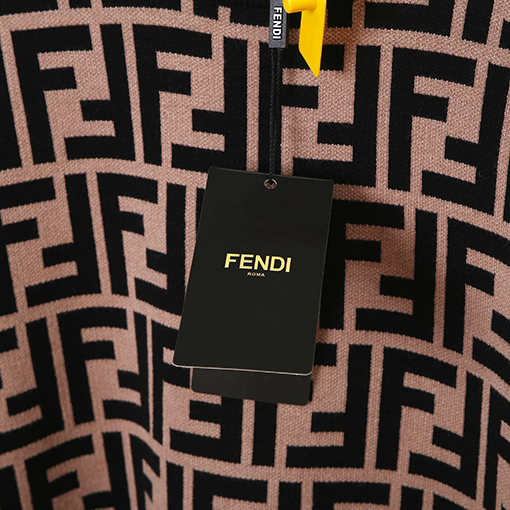 フェンディ 秋冬ジャカード織りラウンドネックニットセーター