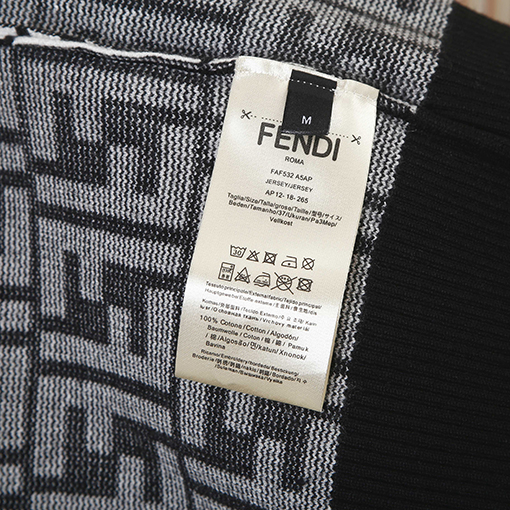 フェンディ 新モデルフルレングスのダブルFラウンドネックニットセーター