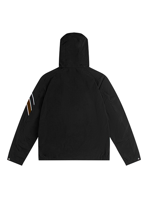 モンクレールスーパーコピー カラーブロック織りのフード付きトレンチコートジャケット