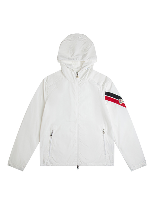 モンクレールスーパーコピー カラーブロック織りのフード付きトレンチコートジャケット