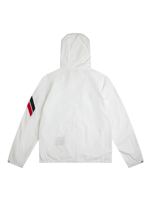 モンクレールスーパーコピー カラーブロック織りのフード付きトレンチコートジャケット