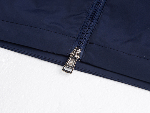 モンクレールスーパーコピー カラーブロック織りのフード付きトレンチコートジャケット