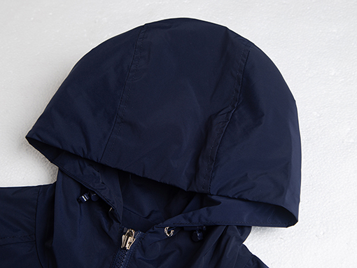 モンクレールスーパーコピー カラーブロック織りのフード付きトレンチコートジャケット