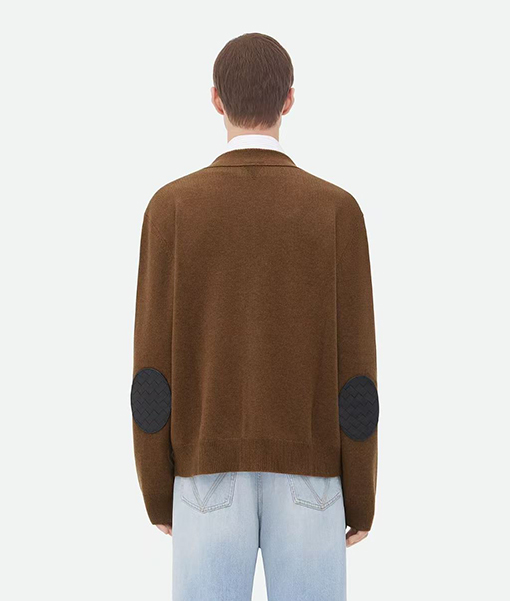 ボッテガヴェネタ パッチワークのカシミヤ混ニットカーディガン