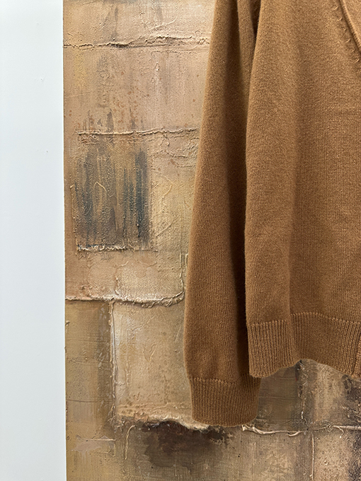 ボッテガヴェネタ パッチワークのカシミヤ混ニットカーディガン