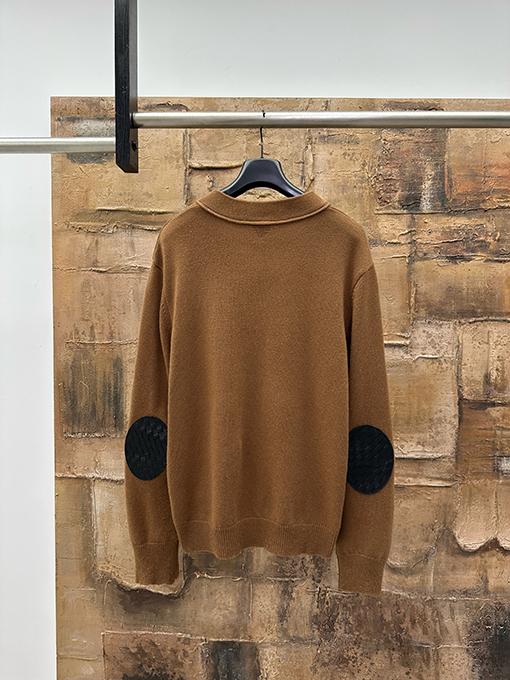 ボッテガヴェネタ パッチワークのカシミヤ混ニットカーディガン