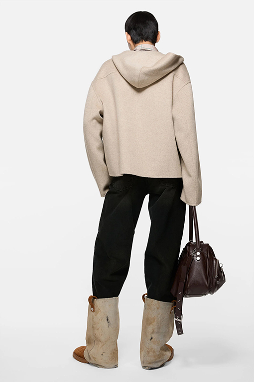 アクネストゥディオズ カシミヤ製ジップアップフード付きジャケット