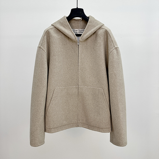 アクネストゥディオズ カシミヤ製ジップアップフード付きジャケット