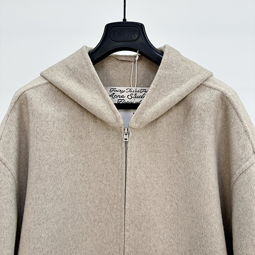 アクネストゥディオズ カシミヤ製ジップアップフード付きジャケット