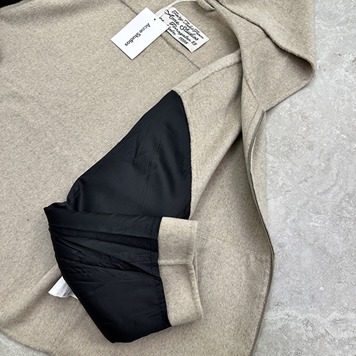 アクネストゥディオズ カシミヤ製ジップアップフード付きジャケット