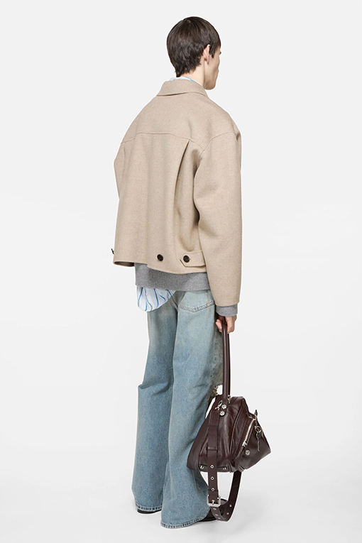 アクネストゥディオズブランドスーパーコピー カシミヤのジップアップジャケット