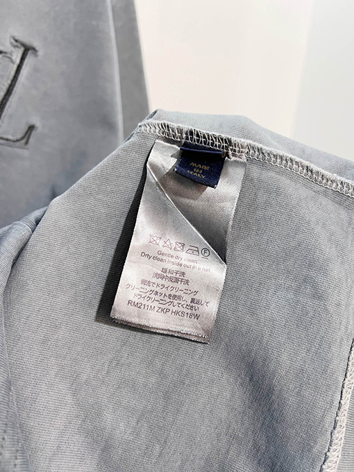 ルイヴィトン ダメージパッチワーク刺繍ロゴ入り半袖Tシャツ