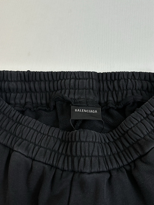 バレンシアガスーパーコピー BALENCIAGA 3B FOOTBALL BAGGY ドライフリースレターロゴ刺繍り伸縮ウエストストレートレッグスウェットパンツ
