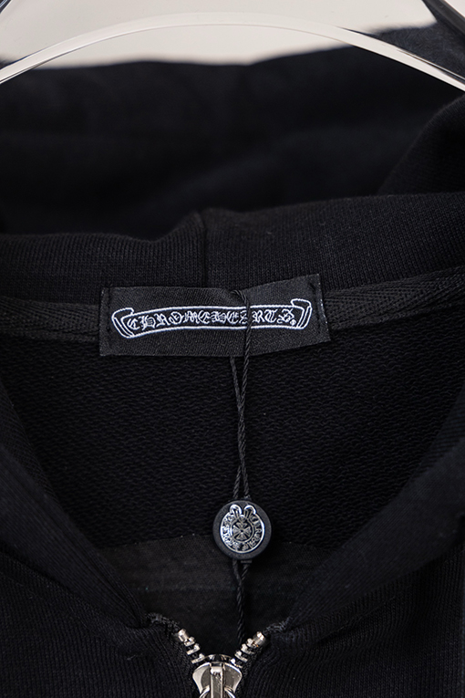 クロムハーツ 磨きげ刺繍ロゴりドローストリングジッパーフード付きジャケット