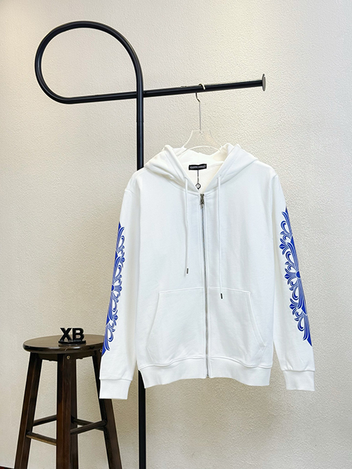 クロムハーツブランドスーパーコピー 大きな舌と麒麟の腕のプリントが入ったジッパー付きフードジャケット