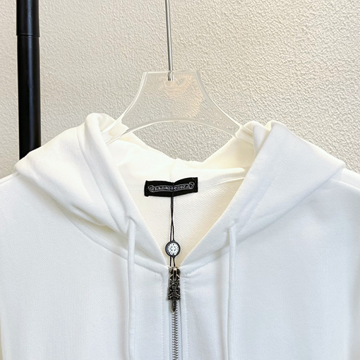 クロムハーツブランドスーパーコピー 大きな舌と麒麟の腕のプリントが入ったジッパー付きフードジャケット