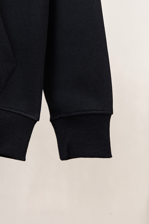 クロムハーツ パールがあしらわれた十字架の刺繍りフード付きジップアップスウェットシャツ