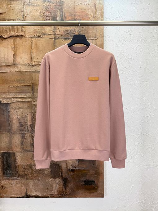 ルイヴィトン レザートリム付きクルーネックのスウェットシャツ