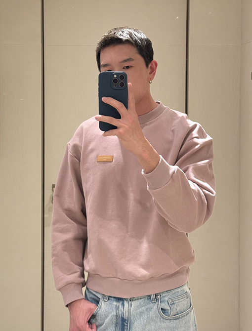 ルイヴィトン レザートリム付きクルーネックのスウェットシャツ