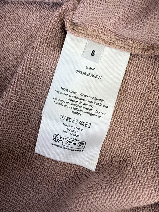 ルイヴィトン レザートリム付きクルーネックのスウェットシャツ