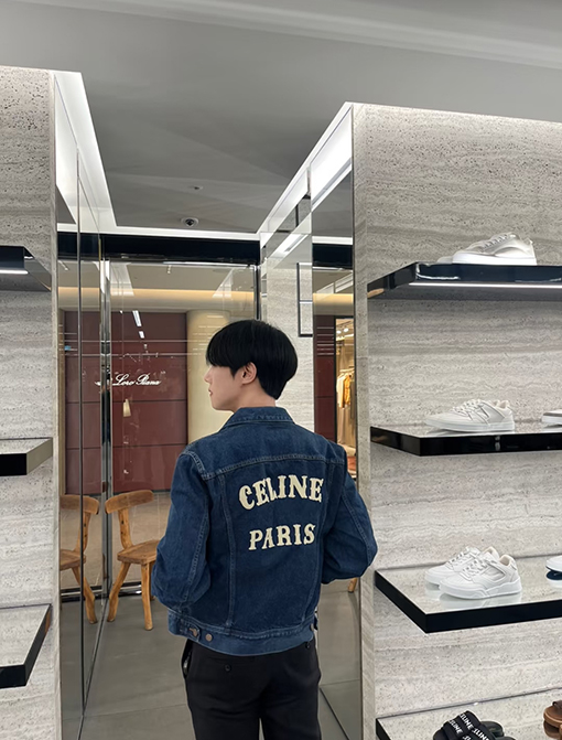 セリーヌスーパーコピー CELINE アップリケ刺繍りデニムジャケット