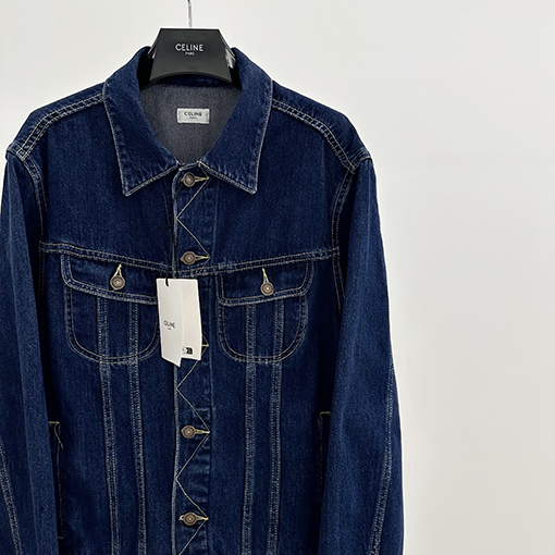 セリーヌスーパーコピー CELINE アップリケ刺繍りデニムジャケット