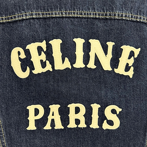 セリーヌスーパーコピー CELINE アップリケ刺繍りデニムジャケット