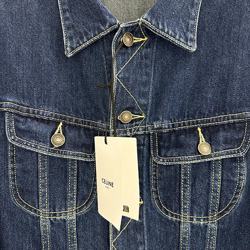 セリーヌスーパーコピー CELINE アップリケ刺繍りデニムジャケット