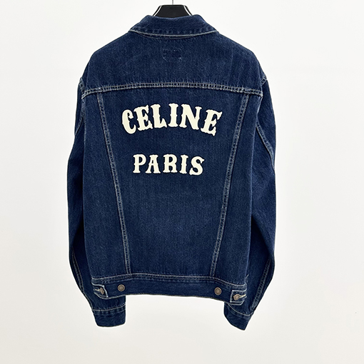 セリーヌスーパーコピー CELINE アップリケ刺繍りデニムジャケット