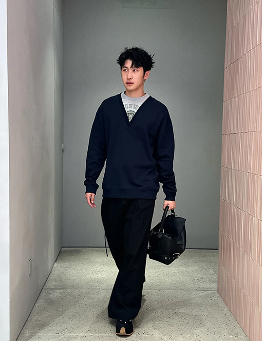 ロエベ フェイクツーピースクルーネックのスウェットシャツ