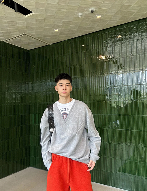 ロエベ フェイクツーピースクルーネックのスウェットシャツ