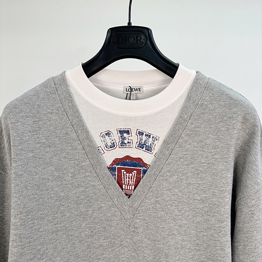 ロエベ フェイクツーピースクルーネックのスウェットシャツ