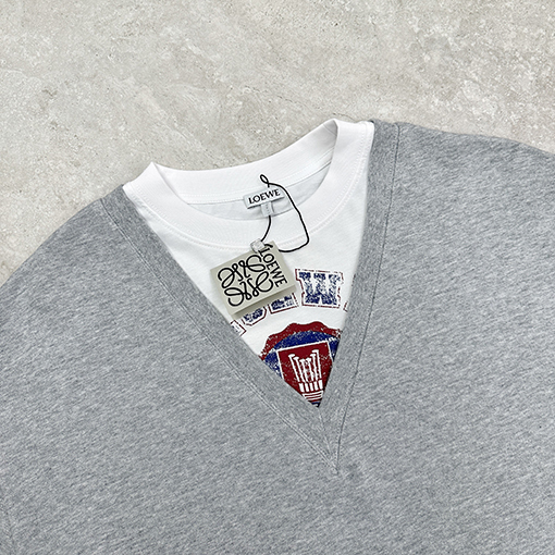 ロエベ フェイクツーピースクルーネックのスウェットシャツ