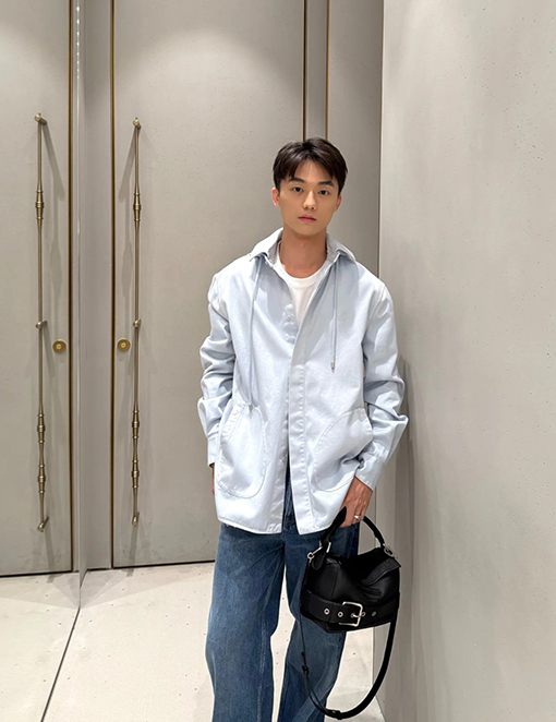 ロエベ フード付き（取り外し可能）シャツジャケット