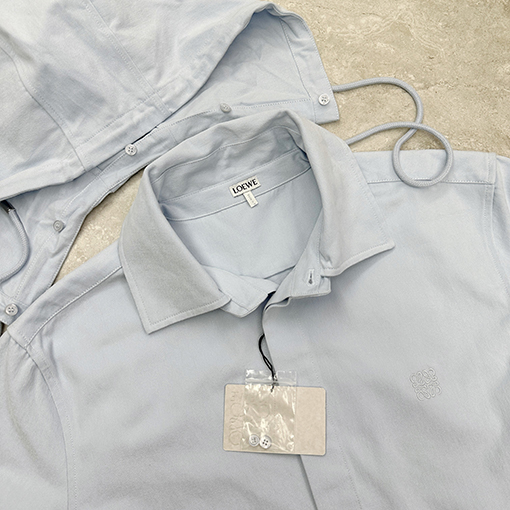 ロエベ フード付き（取り外し可能）シャツジャケット