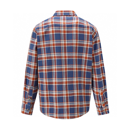 クロムハーツ 新作ストライプチェックパッチワークシルバーボタンカーディガン長袖シャツ