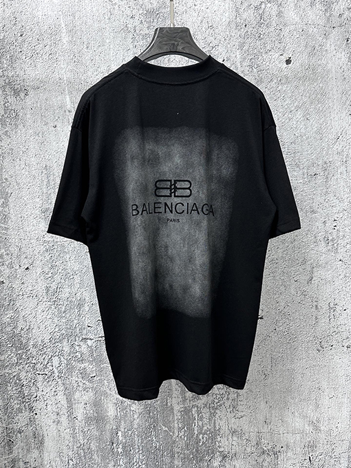 バレンシアガ Balenciaga グラデーションロゴプリント半袖Tシャツ