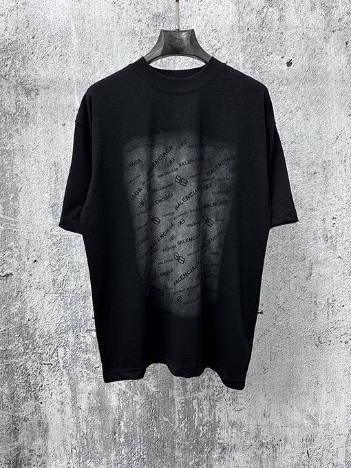 バレンシアガ Balenciaga グラデーションロゴプリント半袖Tシャツ