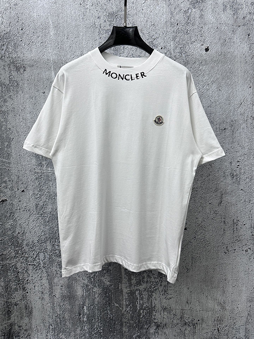 モンクレールスーパーコピー Moncler 刺繍ロゴ入り半袖Tシャツ