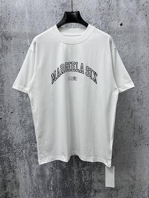 マルタンマルジェラ 文字と数字がプリントされた半袖Tシャツ