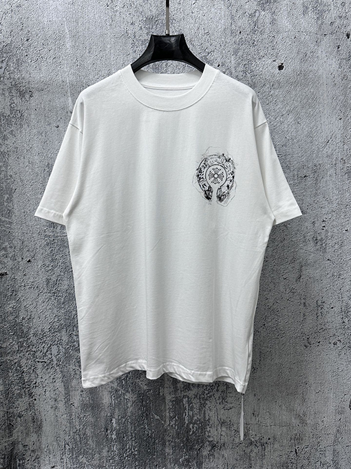 クロムハーツ ホースシュー柄クルーネック半袖Tシャツ