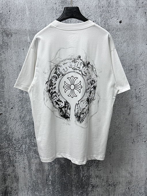 クロムハーツ ホースシュー柄クルーネック半袖Tシャツ