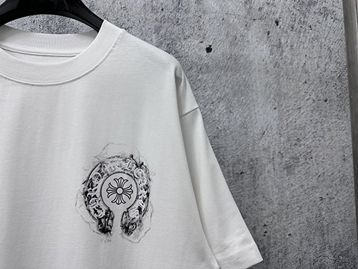 クロムハーツ ホースシュー柄クルーネック半袖Tシャツ