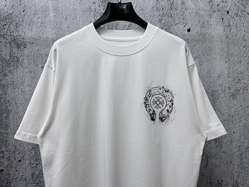 クロムハーツ ホースシュー柄クルーネック半袖Tシャツ