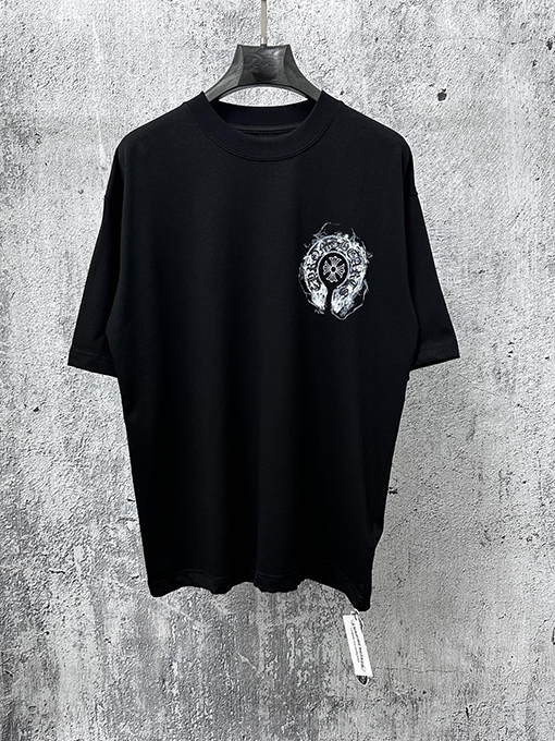 クロムハーツ ホースシュー柄クルーネック半袖Tシャツ