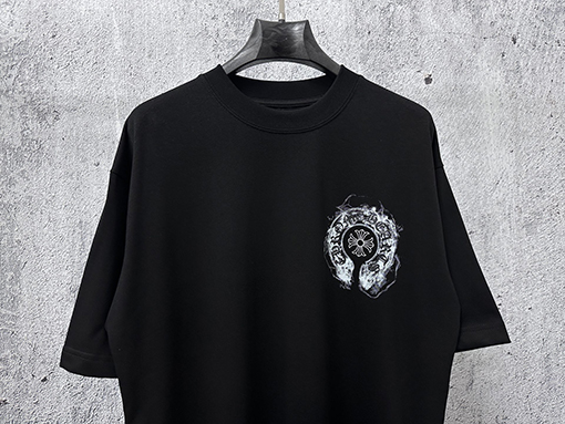 クロムハーツ ホースシュー柄クルーネック半袖Tシャツ