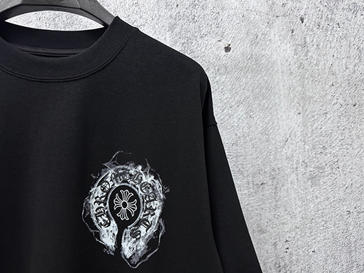 クロムハーツ ホースシュー柄クルーネック半袖Tシャツ