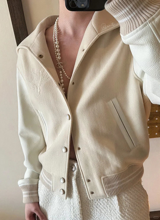 ルイヴィトン ジッパー付きパーカーとパッチワークベースボールジャケット